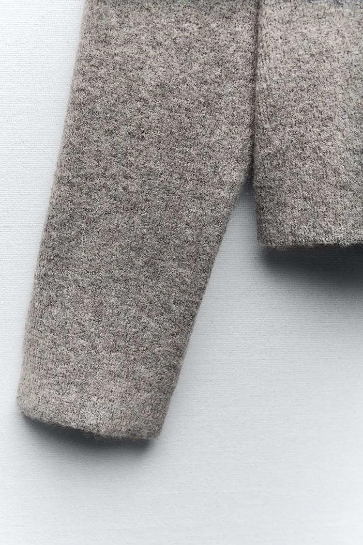 ZARA  |Casual Style Wool Long Sleeves Office Style Formal Style