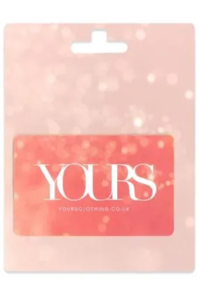 £10 - £150 Yours Clothing Glitter Gift Card